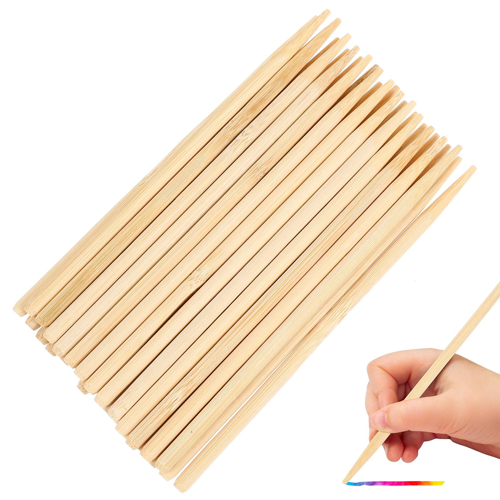 Woodworking Kids Toys - 30 szt. Drewniane malowanie zarysowania bambusowy
