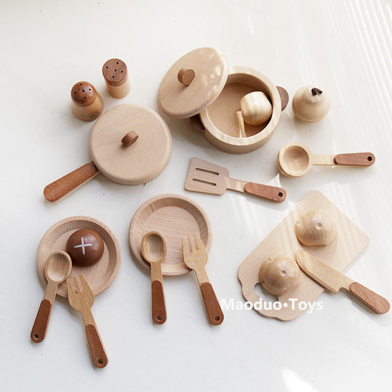 Woodworking Kids Toys - Maoduo Toys Drewniany Zestaw Kuchenny dla