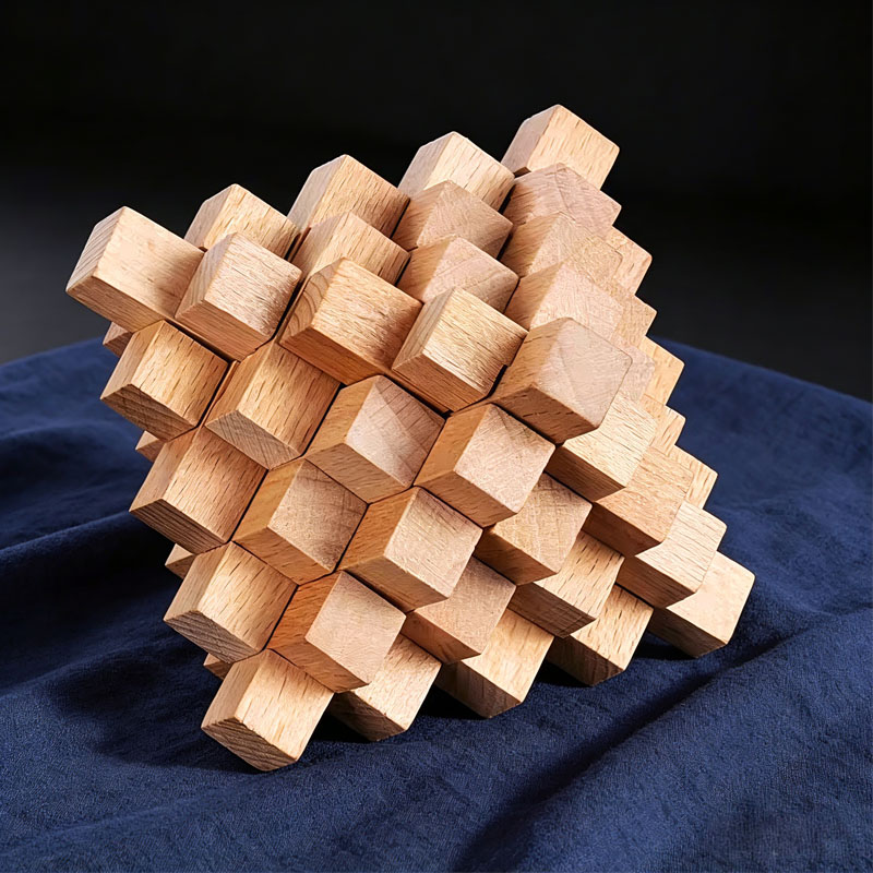 Woodworking Kids Toys - Trudne łamigłówki LuBan Lock w kształcie