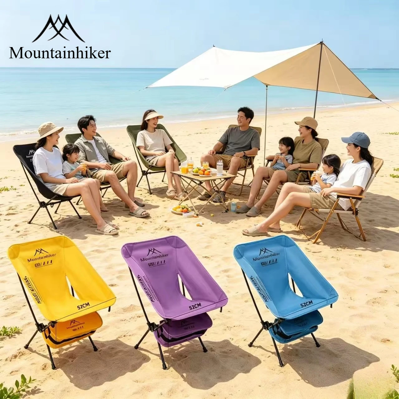 Woodworking Outdoor Furniture - Ultralekkie składane krzesło księżycowe z aluminium