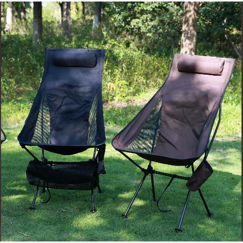 Woodworking Outdoor Furniture - Lekkie aluminiowe składane krzesło kempingowe z