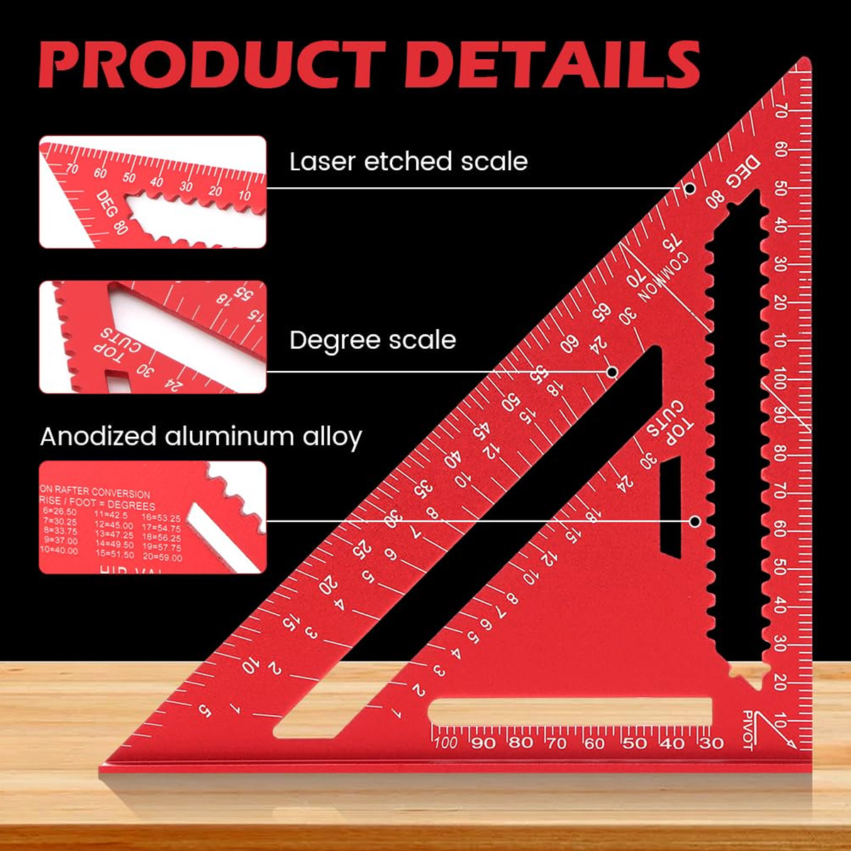 Kątownik ze stopu aluminium, p – Woodworking Product recenzja i cena