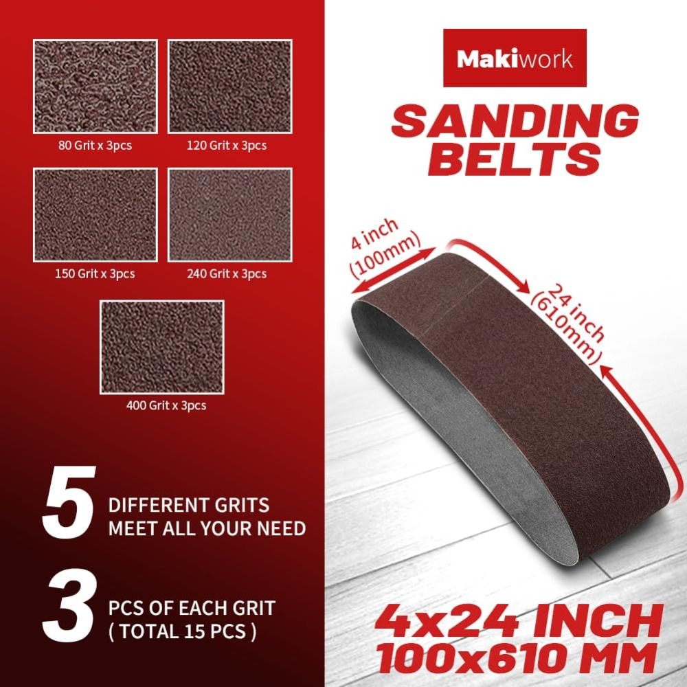 Paski szlifierskie 4x24 cale,  – Woodworking Product recenzja i cena