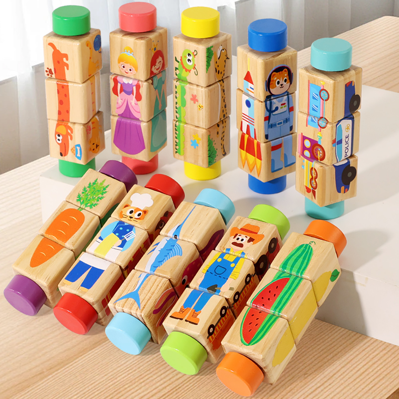 1 szt. Drewniana obrotowa ukła – Woodworking Kids Toys recenzja i cena