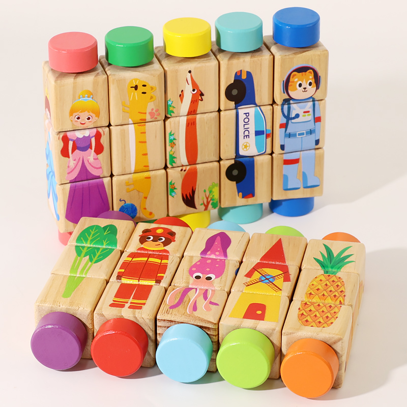 1 szt. Drewniana obrotowa ukła – Woodworking Kids Toys recenzja i cena