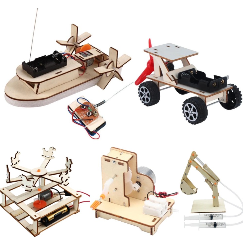 DIY Model łodzi Zabawki naukow – Woodworking Kids Toys recenzja i cena