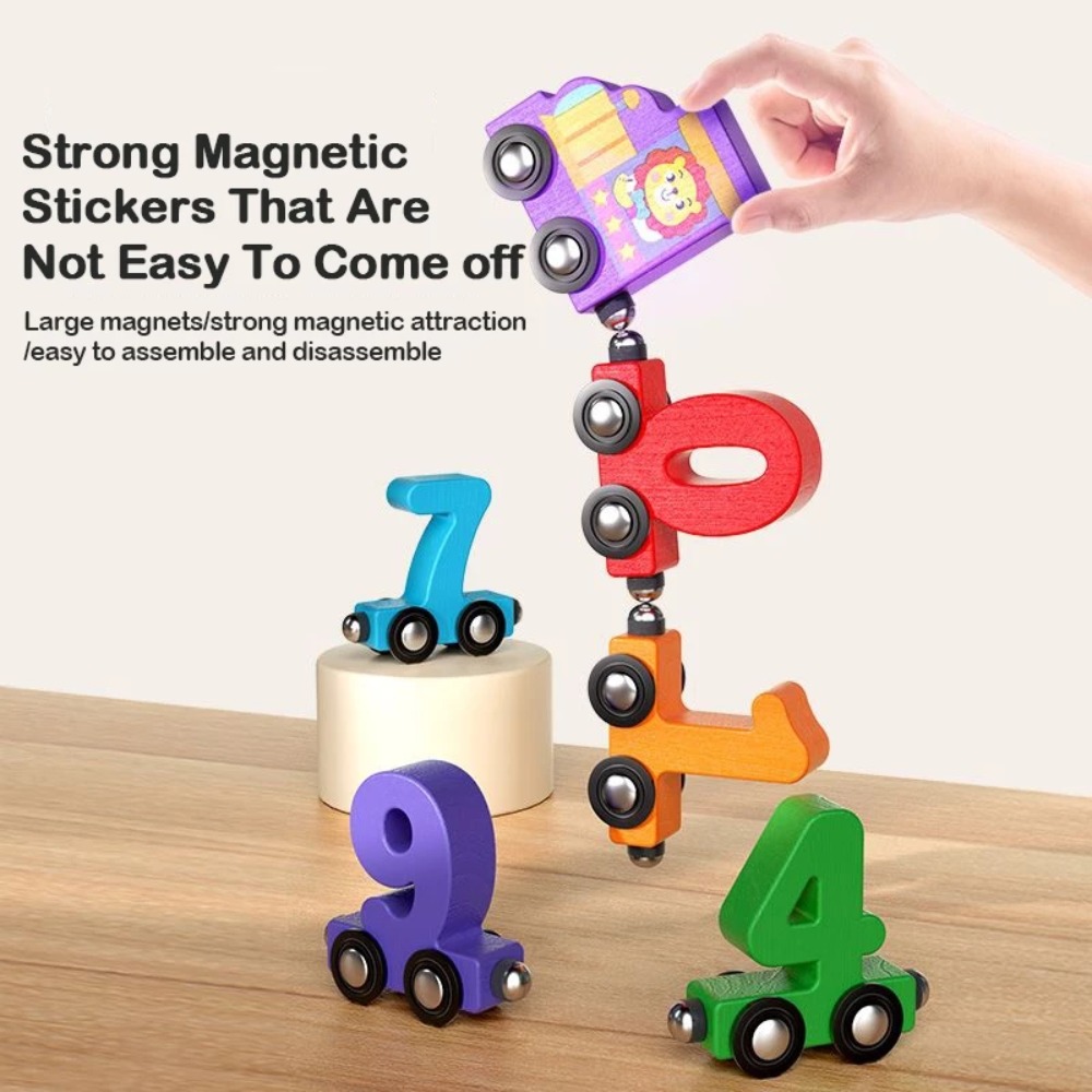 1 zestaw 0-10 Cyfrowe Pociągi  – Woodworking Kids Toys recenzja i cena