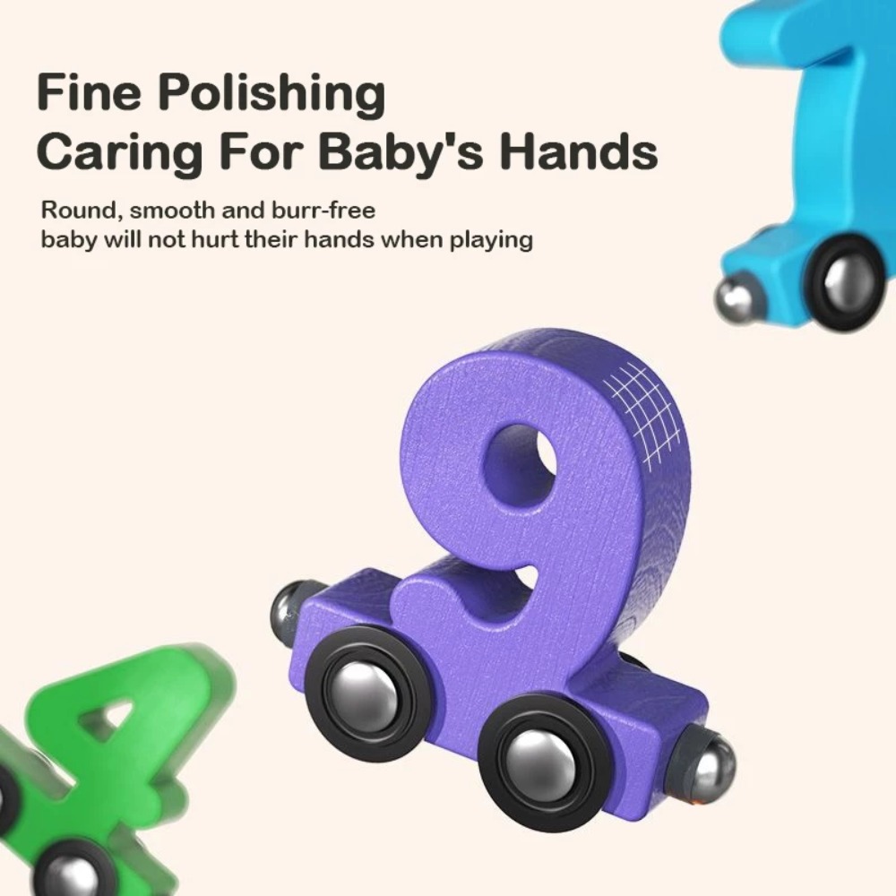 1 zestaw 0-10 Cyfrowe Pociągi  – Woodworking Kids Toys recenzja i cena